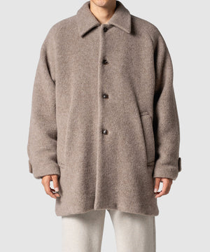 WOOL FLEECE MELTON COAT