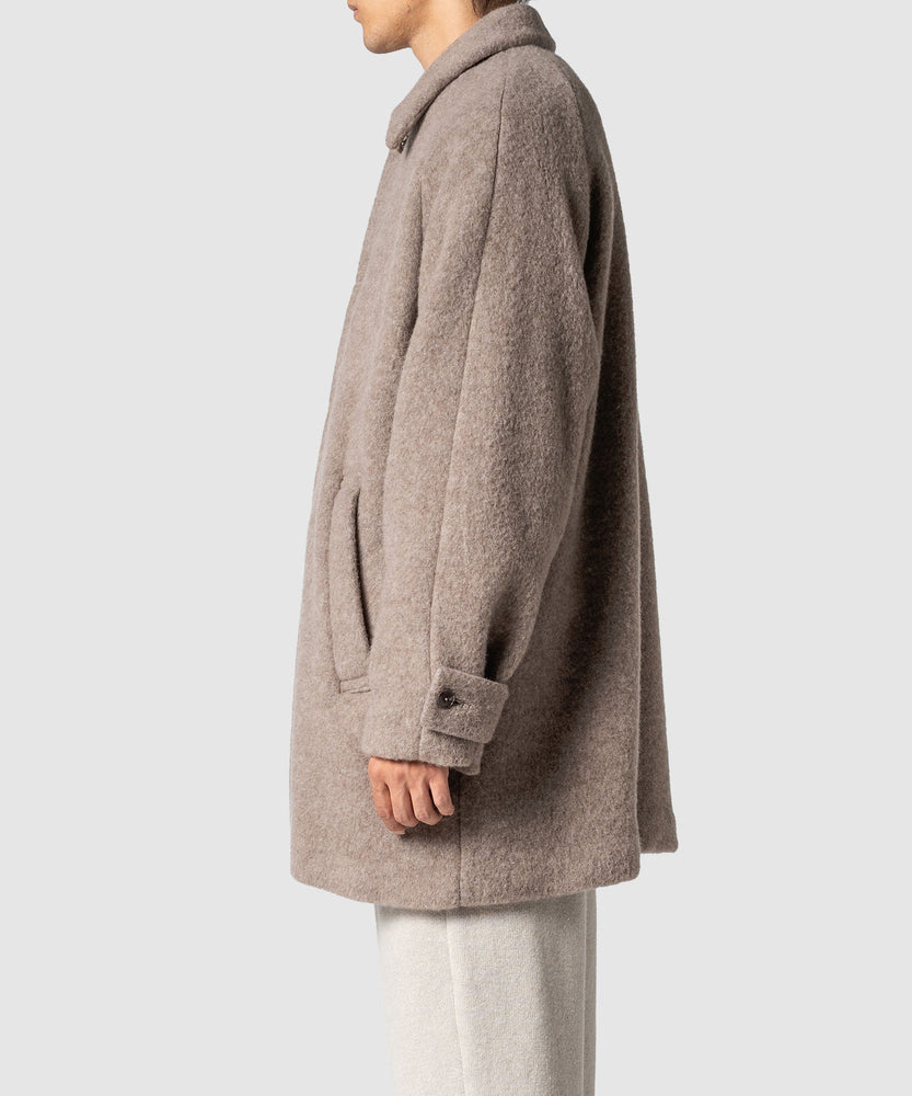 WOOL FLEECE MELTON COAT