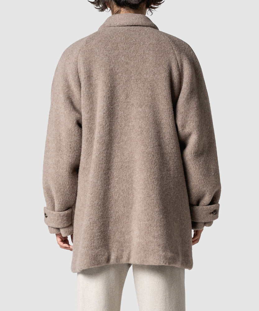 WOOL FLEECE MELTON COAT