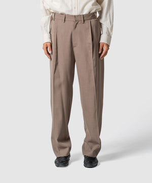 CLEAR WOOL TWILL PANTS