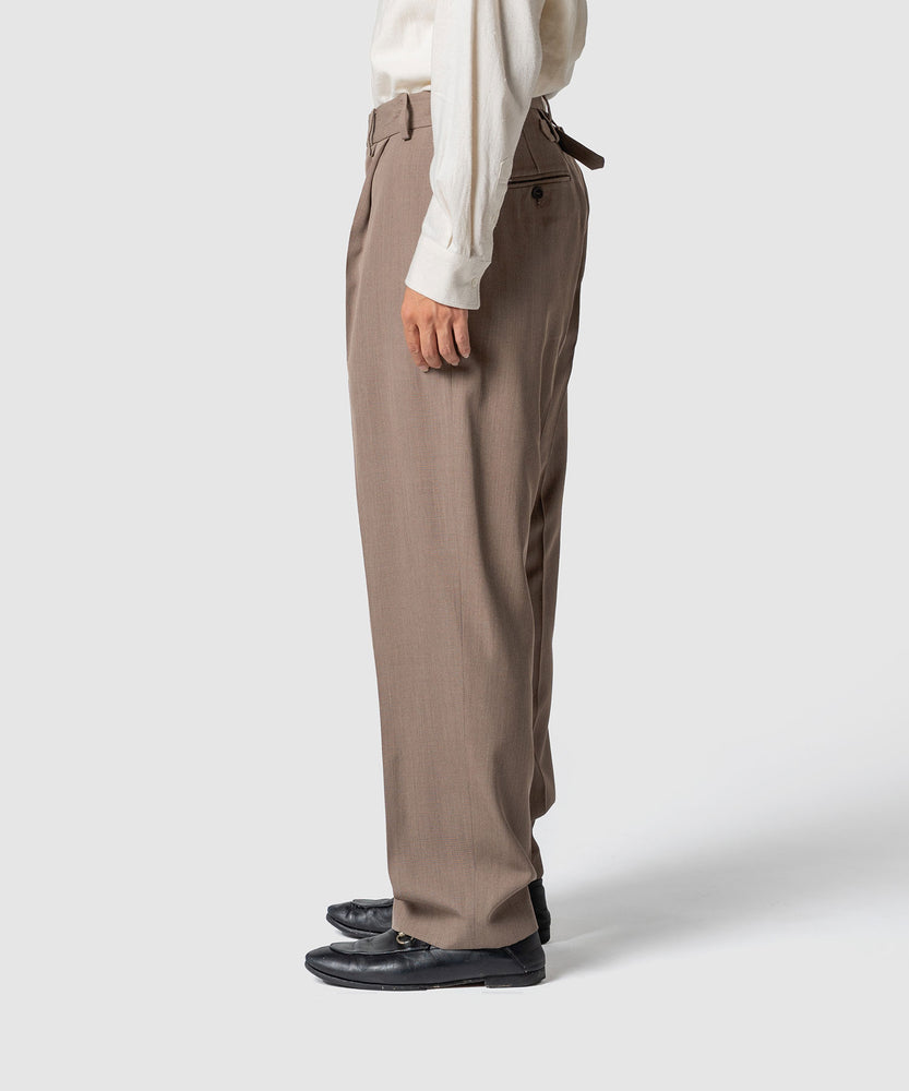 CLEAR WOOL TWILL PANTS