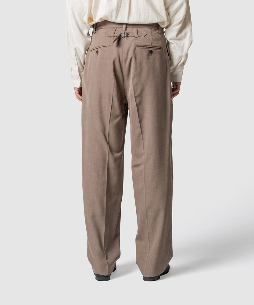CLEAR WOOL TWILL PANTS