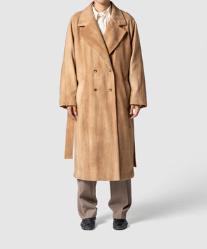 GRADATION WOOL MELTON COAT