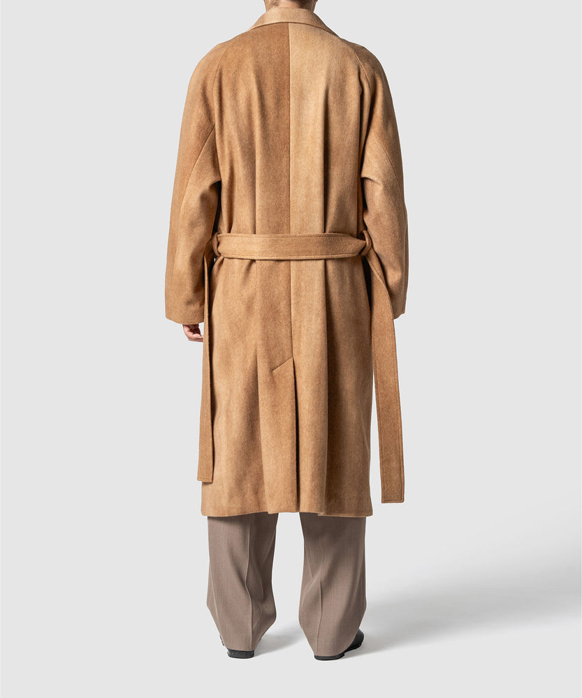 GRADATION WOOL MELTON COAT