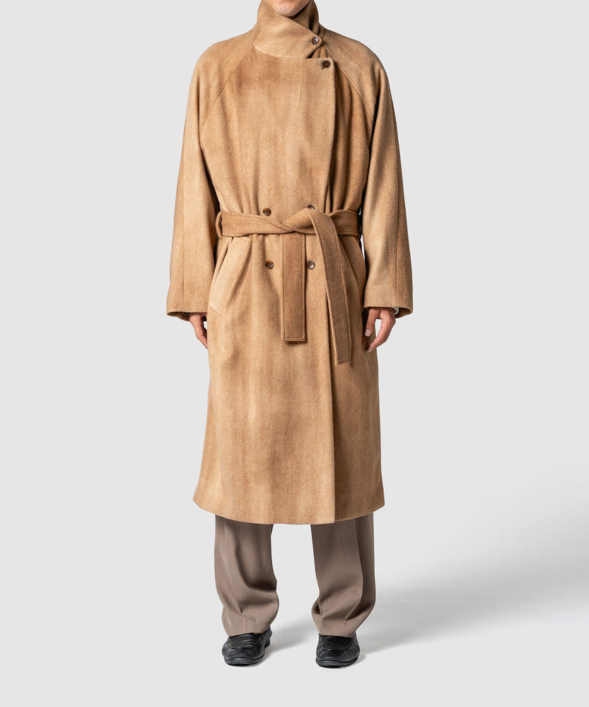 GRADATION WOOL MELTON COAT
