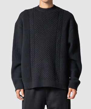 CABLE WOOL KNIT SWEATER