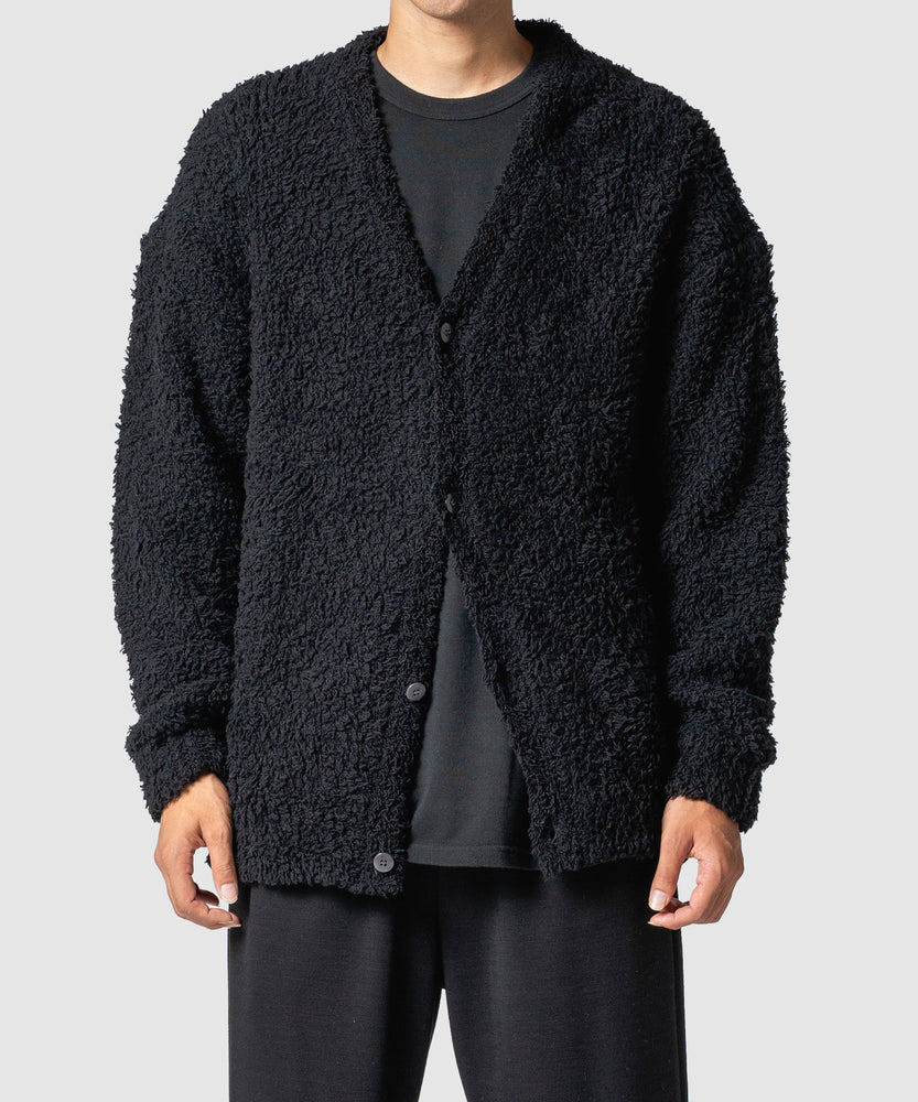 FUR WOOL KNIT CARDIGAN