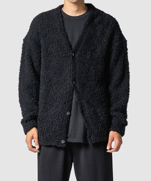 FUR WOOL KNIT CARDIGAN