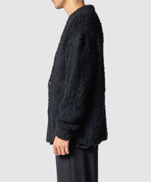 FUR WOOL KNIT CARDIGAN